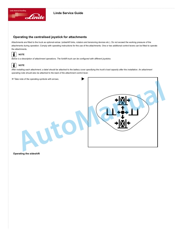 Alternative view of Linde 1287-01 - E40 to E50B Production site China, LX Operating Instructions SN C11287X00009 and up