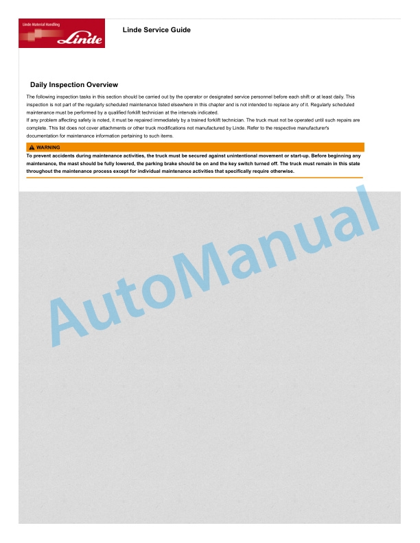 Alternative view of Linde 1293-01 - E20B-01, E20BHP-01, E25B-01, E25BHP-01 Production site Jinan Operating Instructions SN C31293Y00001 and up