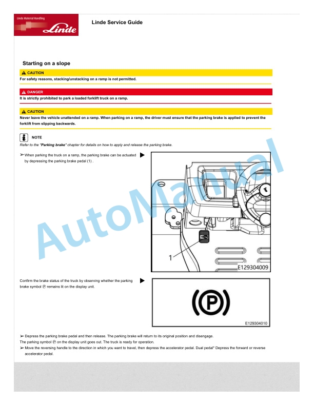 Alternative view of Linde 1294-01 - E30, E35 Production site Jinan Operating Instructions