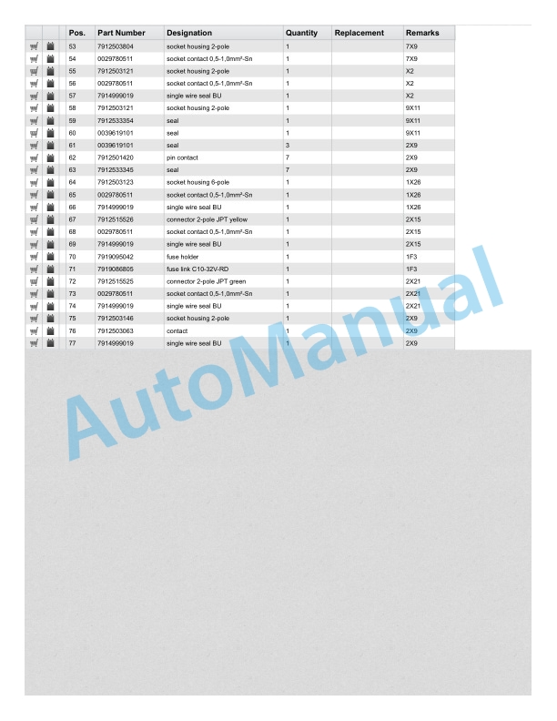 Alternative view of Linde 131-01 - T20AP, T20SP, T20SP B, T24AP, T24SP Spare Parts Manual SN 03.06 and up SN up to W4X131G02743