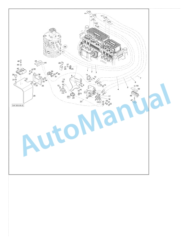 Alternative view of Linde 1347-01 - E25C, E25CL, E27C, E27CL, E30C, E30CL, E32CL Production site Summerville Spare Parts Manual