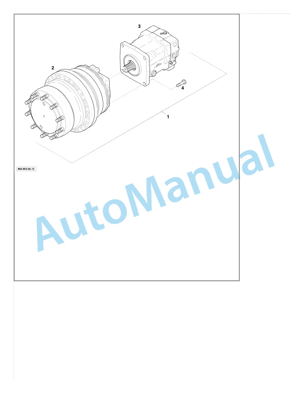 Alternative view of Linde 1401-01 - H100D, H120D, H140D, H150D, H160D, H180D Spare Parts Manual