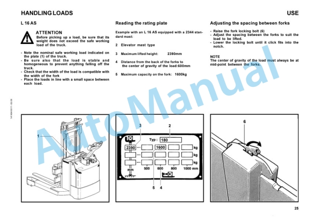 Linde 141-01 - L12L, L12LP, L16AS Operating Instructions-2