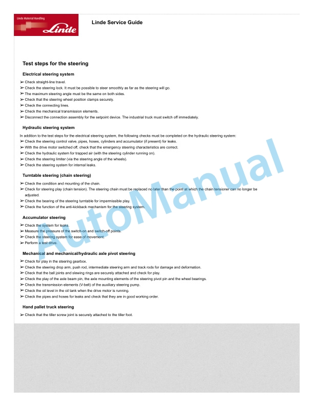 Alternative view of Linde 1468-01 - C4026CH - C4535CH, C4230TL - C4540TL Workshop Manuals SN 09.11 and up