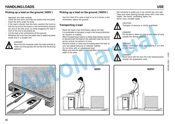 Linde 149-01 - N20V Operating Instructions SN 01.03 and up SN up to 02.06-2