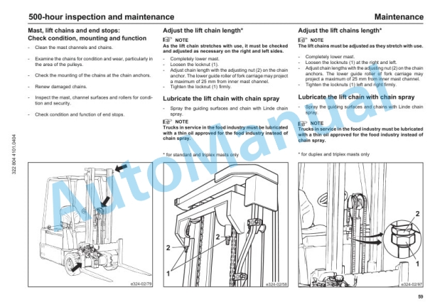 Linde 322-02 - E15, E16, E18 Operating Instructions SN 09.92 and up SN up to 06.97-5