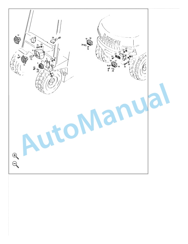 Alternative view of Linde 331-01 - H20D, H20T, H25D, H25T, H30D, H30T Spare Parts Manual SN 05.80 and up SN up to 12.86