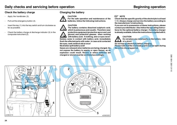 Linde 336-03 - E25S, E30S Operating Instructions SN 04.07 and up-2