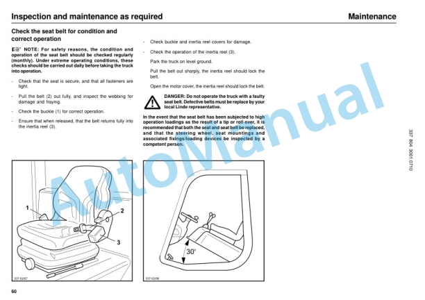 Linde 337-02 - E35P, E40P, E48P Operating Instructions SN 11.95 and up SN up to 10.11-3