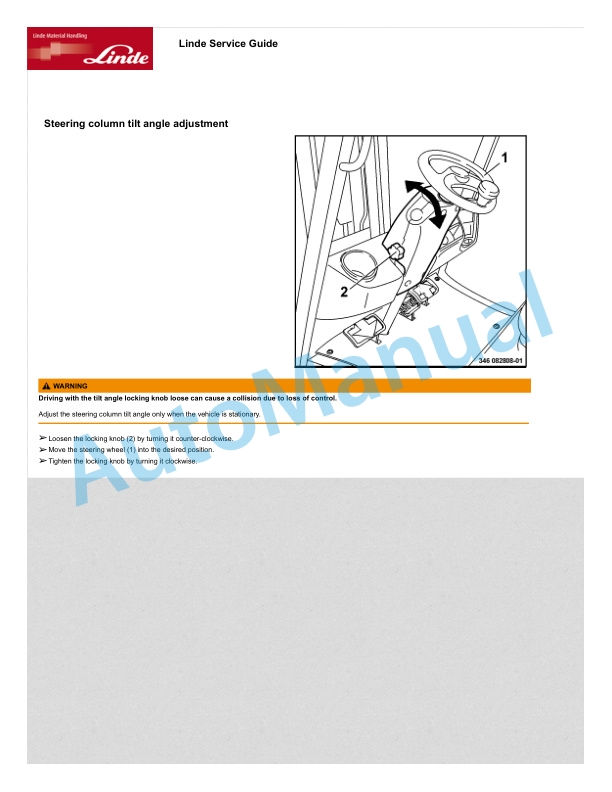 Alternative view of Linde 346-01 - E18, E20, E20P Operating Instructions SN 08.08 and up