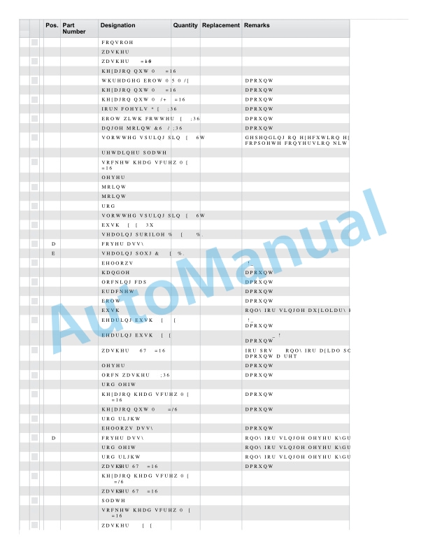 Alternative view of Linde 351-03 - H20D, H20T, H25D, H25T, H30D, H30T, H35D, H35T Production site Xiamen Spare Parts Manual