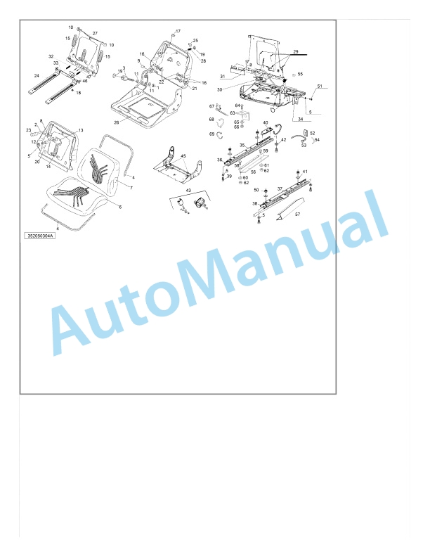Alternative view of Linde 351-05 - H25D, H25T, H30D Production site Xiamen Spare Parts Manual SN 07.08 and up