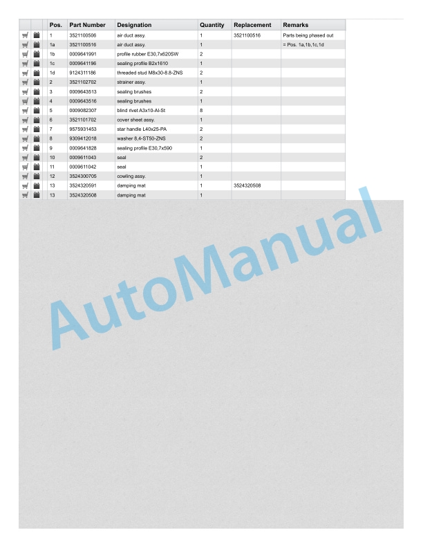 Alternative view of Linde 352-03 - H35D, H35T, H40D, H40T, H45D, H45T Spare Parts Manual SN 03.98 and up SN up to 05.01