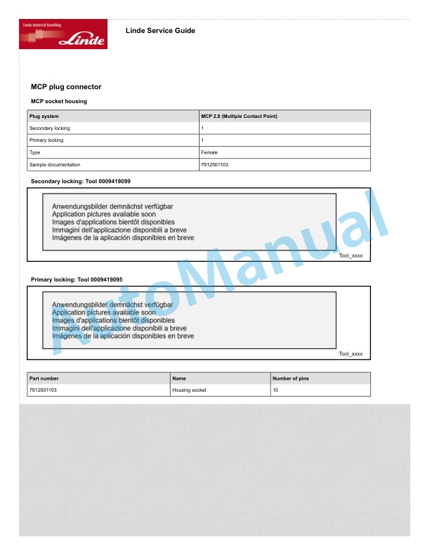 Alternative view of Linde 352-03 - H35D, H35T, H40D, H40T, H45D, H45T Workshop Manuals SN 03.98 and up SN up to 05.01