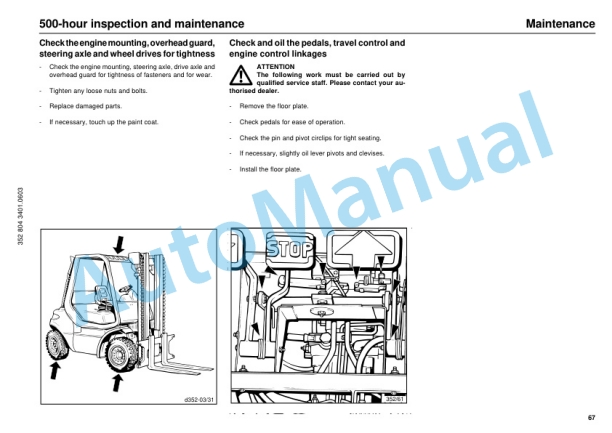 Linde 352-04 - H30G to H45D, H45T Operating Instructions SN 06.01 and up SN up to 07.04-3