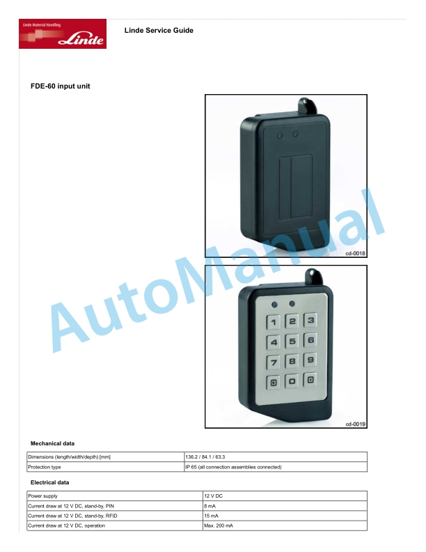 Alternative view of Linde 354-01 - HT100D, HT120D, HT140D, HT150D Workshop Manuals