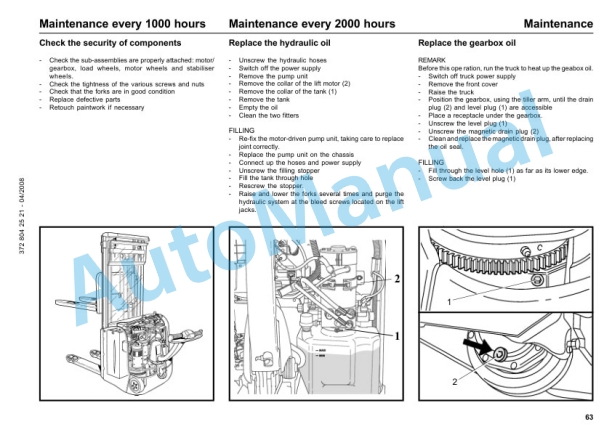Linde 372-02 - L14, L14AP, L16, L16AP Operating Instructions SN W4X372U02718 and up SN up to W4X372Z02948-5