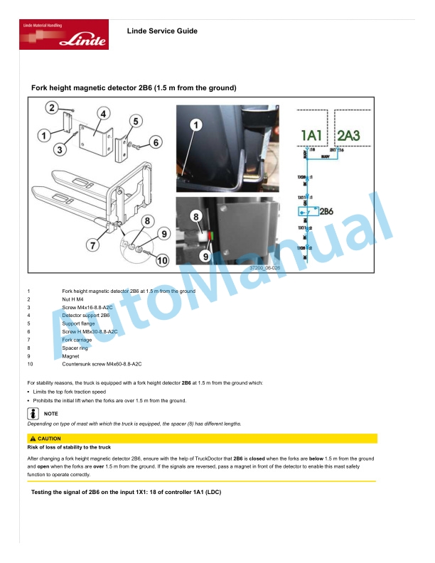 Alternative view of Linde 372-02 - L14, L14AP, L16, L16AP Workshop Manuals SN W4X372U02718 and up SN up to W4X372Z02948