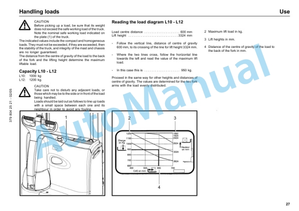 Linde 379-01 - L10, L12 Operating Instructions SN 10.95 and up SN up to 05.09-2