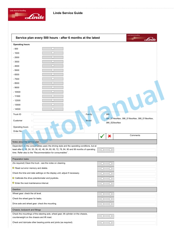 Alternative view of Linde 386-01 - E14 EX 3GD, E16 EX 3GD, E18 EX 3GD, E20 EX 3GD Operating Instructions SN up to 09.14