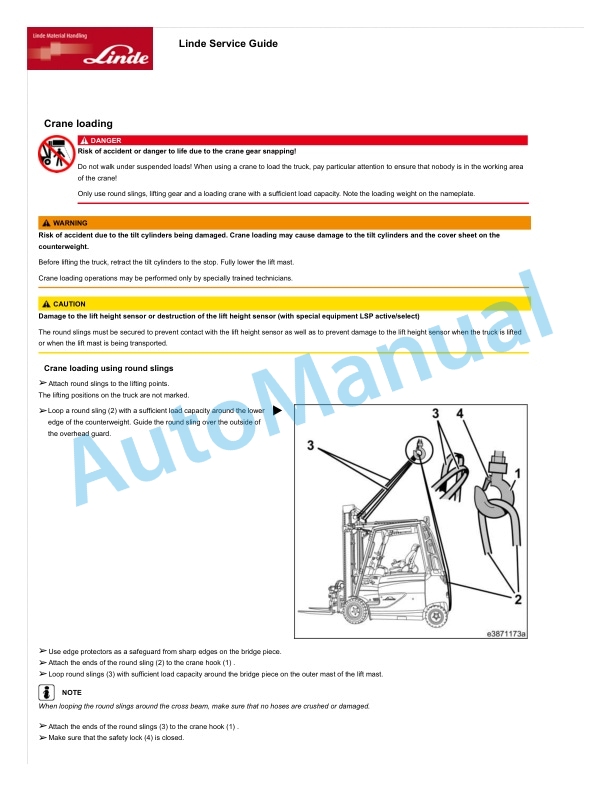 Alternative view of Linde 388-01 - E35 EX 3GD, E40 EX 3GD, E45 EX 3GD, E50 EX 3GD Operating Instructions SN H2X388G00674 and up