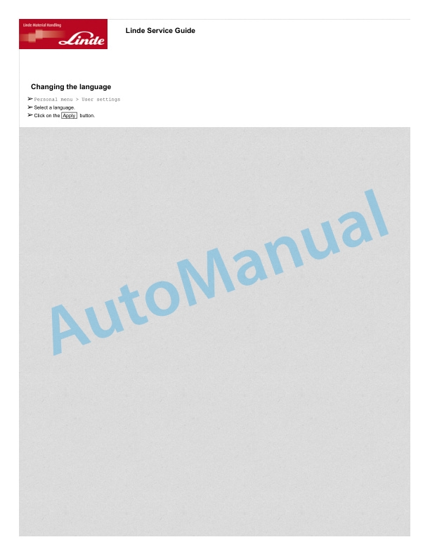 Alternative view of Linde 396-01 - H50D, H50T, H60D, H60T, H70D, H70T, H80D, H80T Workshop Manuals SN 04.08 and up SN up to 02.14