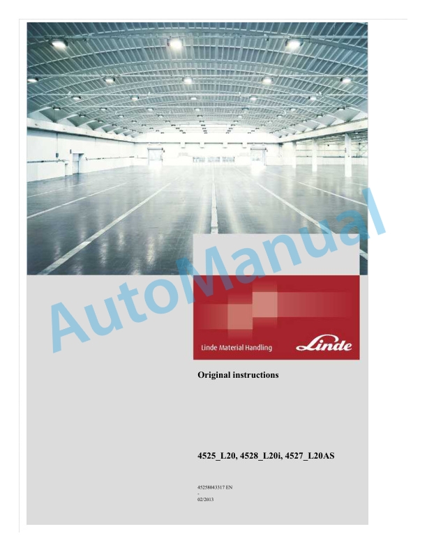 Linde 4527-01 - L20AS Operating Instructions-2