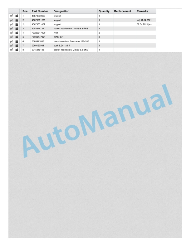 Alternative view of Linde 4595-01 - P40, P40 B, P60 Spare Parts Manual SN F24595V00001 and up