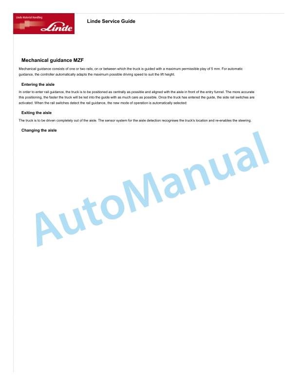 Alternative view of Linde 5222-01 - A Operating Instructions