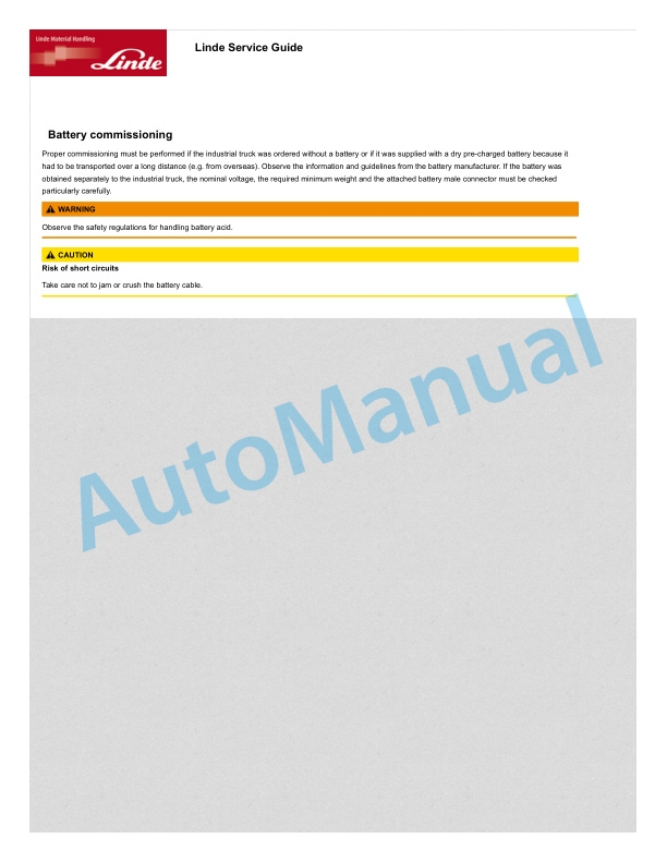 Alternative view of Linde 5224-01 - A Operating Instructions SN 615224Y00001 and up