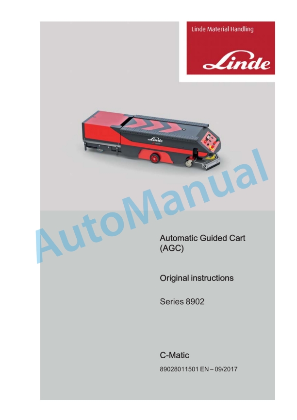Linde 8902-01 - C-Matic Operating Instructions SN 11.17 and up