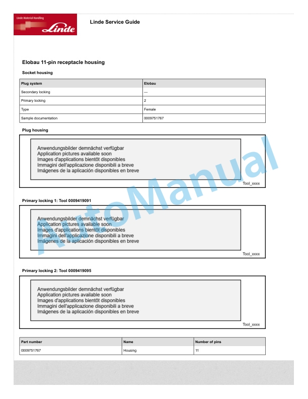 Alternative view of Linde 8903-01 - MT20 Production site LMH North America Workshop Manuals SN CT8903J00001 and up