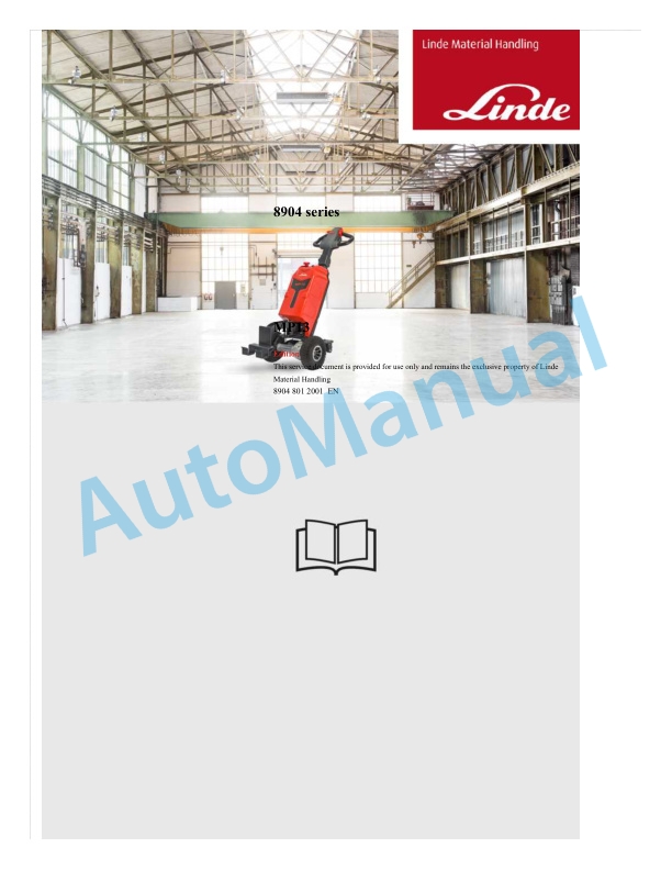 Alternative view of Linde 8904-01 - MP13 Workshop Manuals SN CT8904J00001 and up