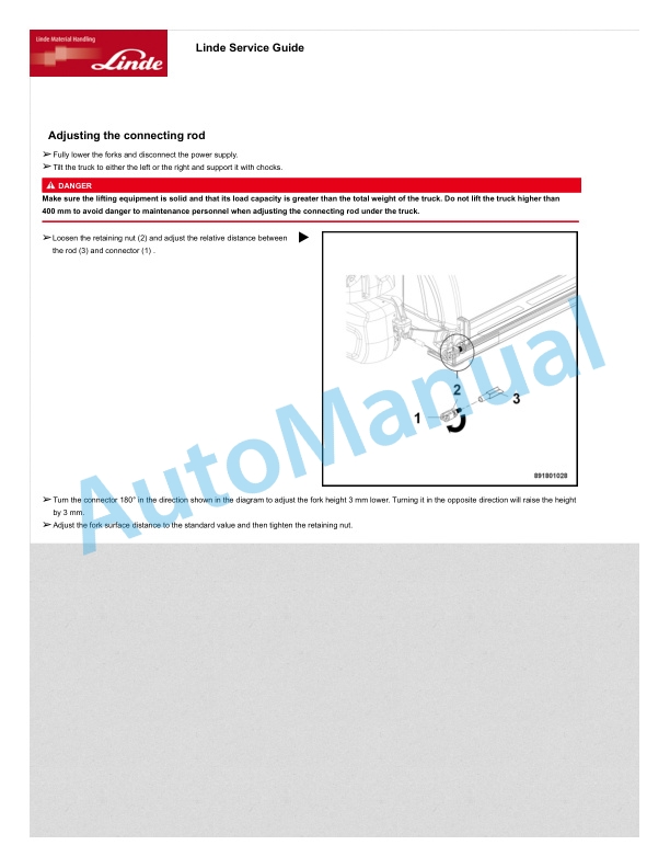 Alternative view of Linde 8918-01 - MT12C, MT15C Production site Xiamen Workshop Manuals SN CT8918M00001 and up