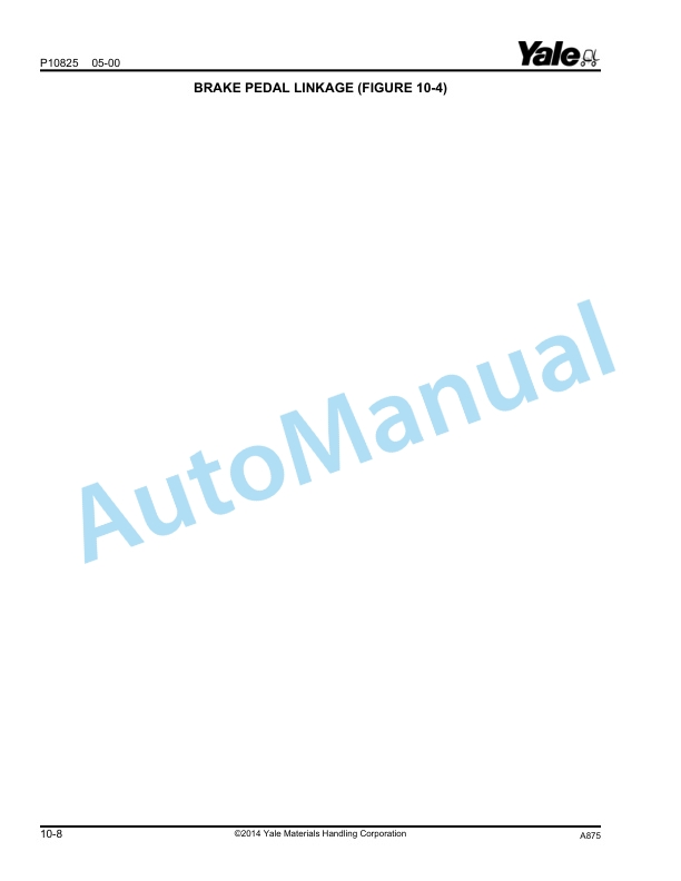 Alternative view of Yale A875 GDP-GLP20-30RF-TF Parts Manual 524157798 DE