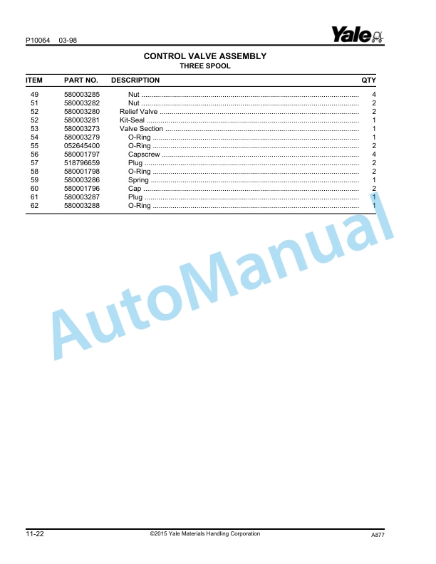 Yale A877 GLP-GDP300-360EA Parts Manual 520371753 4 Yale A877 GLP-GDP300-360EA Parts Manual 520371753 - Image 4