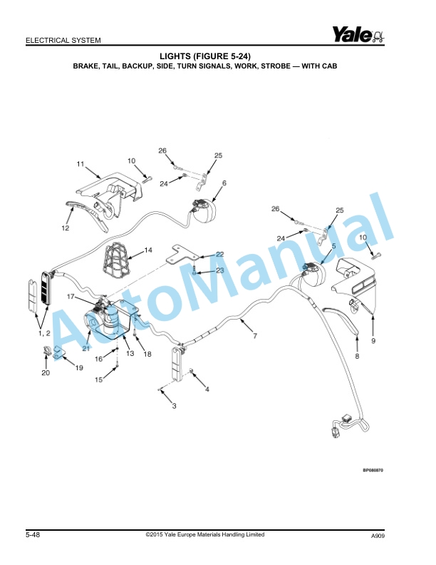 Alternative view of Yale A909 GDP80-90VX, GDP80VX9 Parts Manual 550000864 ITA