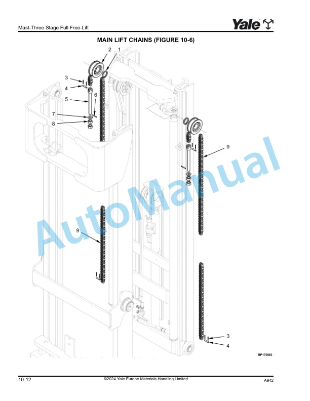 Yale A942 MR10E, MR12E, MR14E Parts Manual 550187055 3 Yale A942 MR10E, MR12E, MR14E Parts Manual 550187055 - Image 3