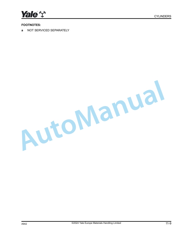 Yale A942 MR10E, MR12E, MR14E Parts Manual 550187055 4 Yale A942 MR10E, MR12E, MR14E Parts Manual 550187055 - Image 4