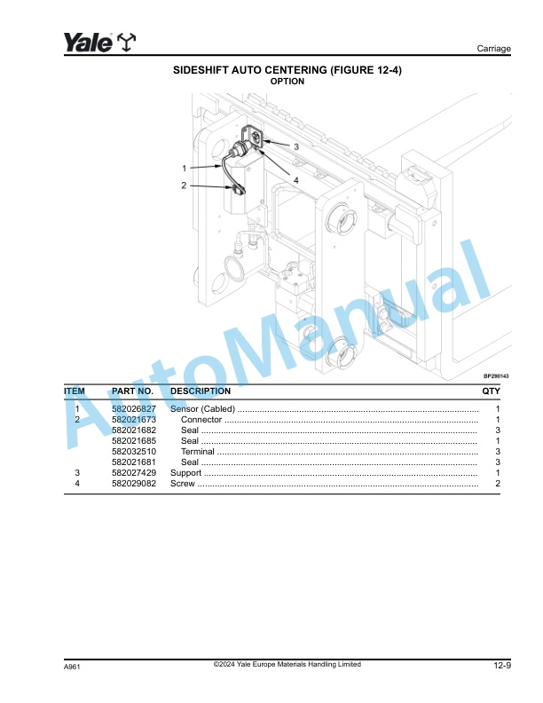 Yale A961 MR14, MR16 Parts Manual 550273145 5 Yale A961 MR14, MR16 Parts Manual 550273145 - Image 5