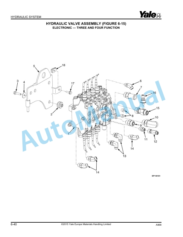 Alternative view of Yale A968 ERC22VG, ERC25VG, ERC30VG, ERC32VG, ERC35VG Parts Manual 524319464