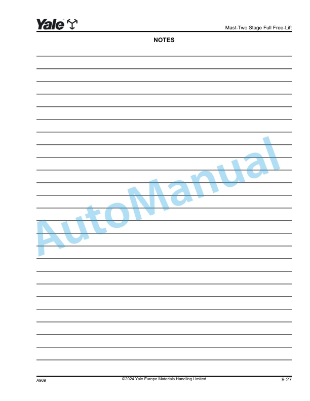 Yale A969 ERC16-20VA Parts Manual 550025808 5 Yale A969 ERC16-20VA Parts Manual 550025808 - Image 5