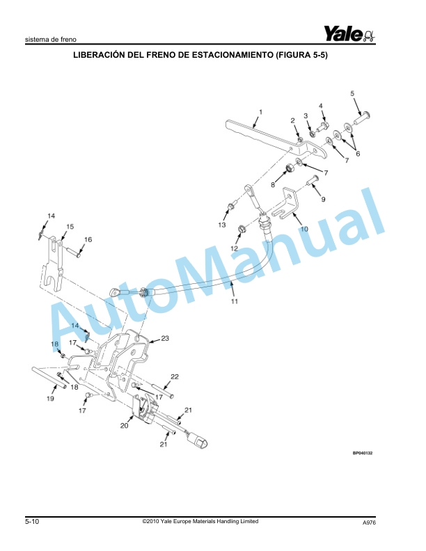 Alternative view of Yale A976 ERP22VL, 25VL, 30V, 35VL Parts Manual 524319748 SP