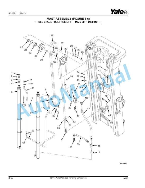 Yale A985 ERP080VM, ERP090VM, ERP100VM, ERP100VML, ERP110VM, ERP120VM Parts Manual 550041564 4 Yale A985 ERP080VM, ERP090VM, ERP100VM, ERP100VML, ERP110VM, ERP120VM Parts Manual 550041564 - Image 4