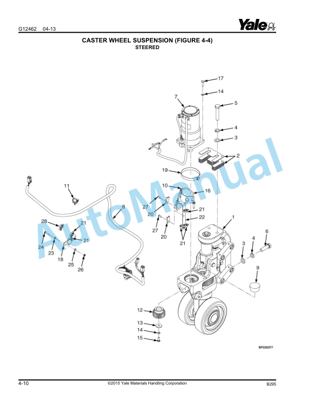 Alternative view of Yale B295 NDR030DB, NR040DB, NR035DB Parts Manual 550073161