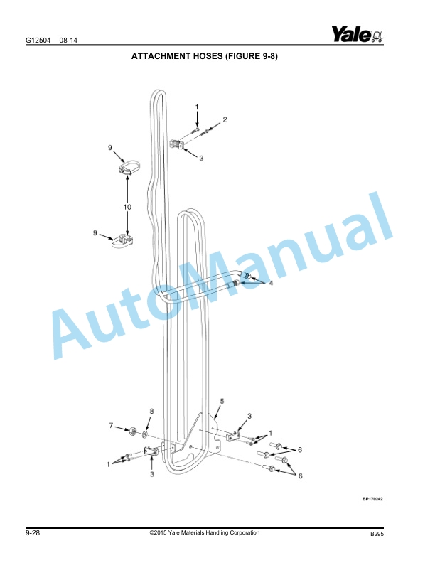 Yale B295 NDR030DB, NR040DB, NR035DB Parts Manual 550073161 5 Yale B295 NDR030DB, NR040DB, NR035DB Parts Manual 550073161 - Image 5