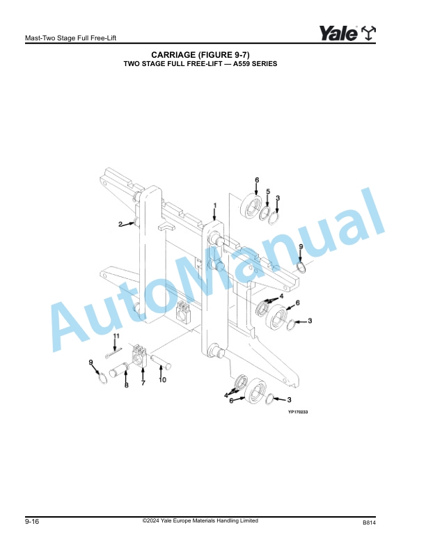 Yale B814 ERC16-20AAF, ERP16-20AAF Parts Manual 524201837 4 Yale B814 ERC16-20AAF, ERP16-20AAF Parts Manual 524201837 - Image 4