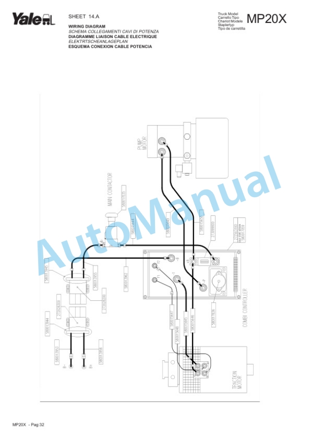 Yale B843 MP20X Parts Manual 272487600 4 Yale B843 MP20X Parts Manual 272487600-4