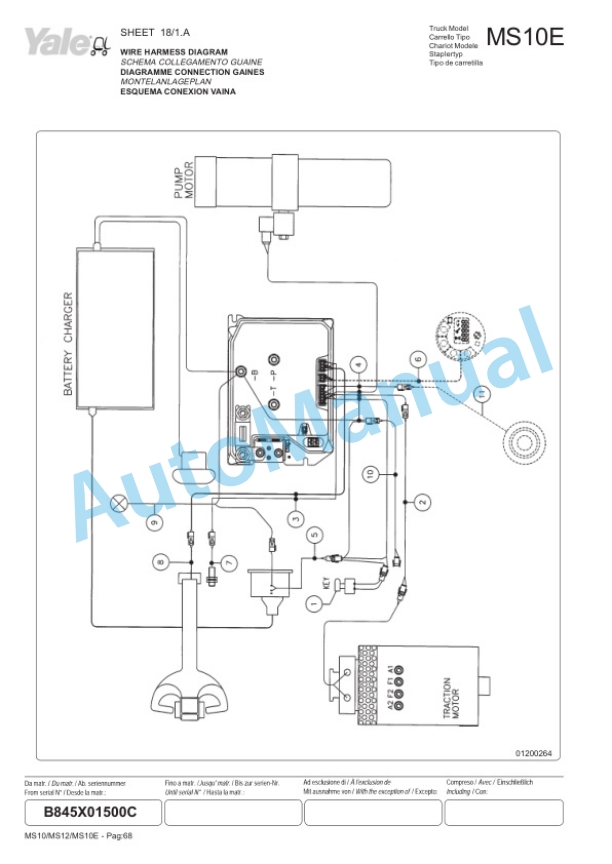 Yale B845 - B846 MS10, MS12, MS10E Parts Manual 524148914 5 Yale B845 - B846 MS10, MS12, MS10E Parts Manual 524148914-5