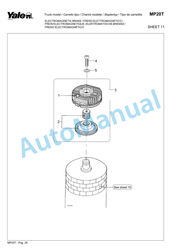 Yale B854 MP20T Parts Manual 524150844 2 Yale B854 MP20T Parts Manual 524150844-2